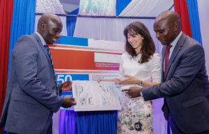 Janssen Kenya Key account manager/product specialist for Neuro science  Dedan Kihara, Lisbon Psychiatrist Hospital centre consultant Dr. Soffia Brissos and Dr. Eric Muchangi Country Medical Affairs Manager Jansen during the launch of Paliperidone Palmitate for the treatment of schizophrenia
