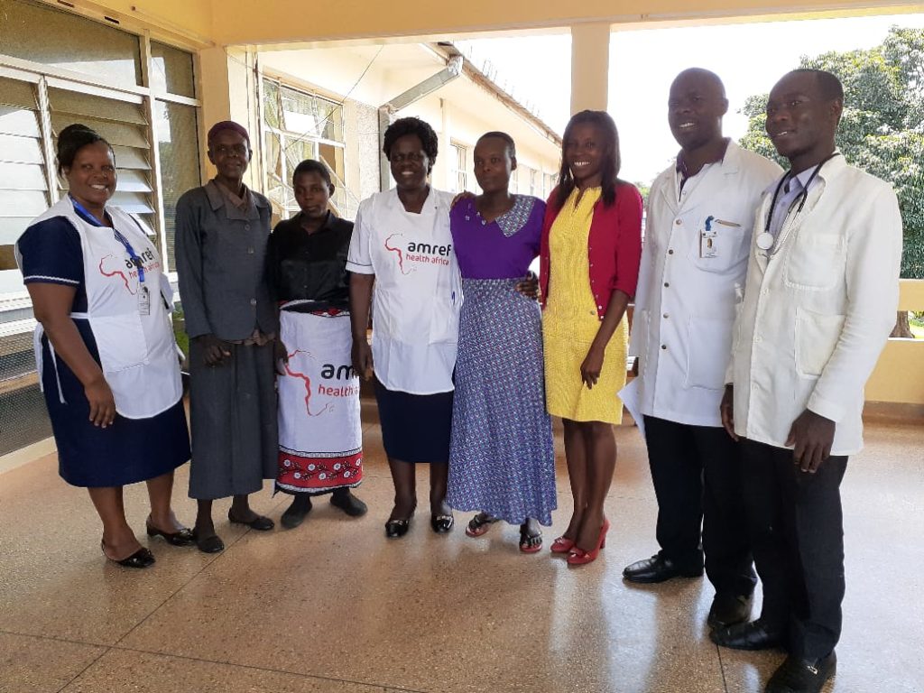 Caroline Wangamati (third from left) with some of the fistula survivors in Bungoma county